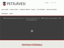 Tablet Screenshot of petajavesi.fi